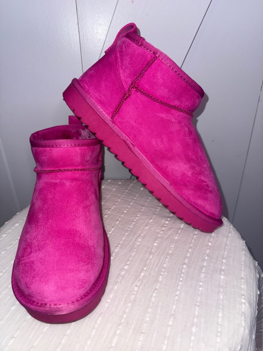 Maurices Hot Pink Suede Winter Boots